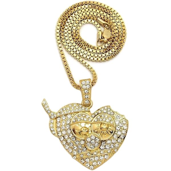 ICED OUT KING 'A' PENDANT & 24